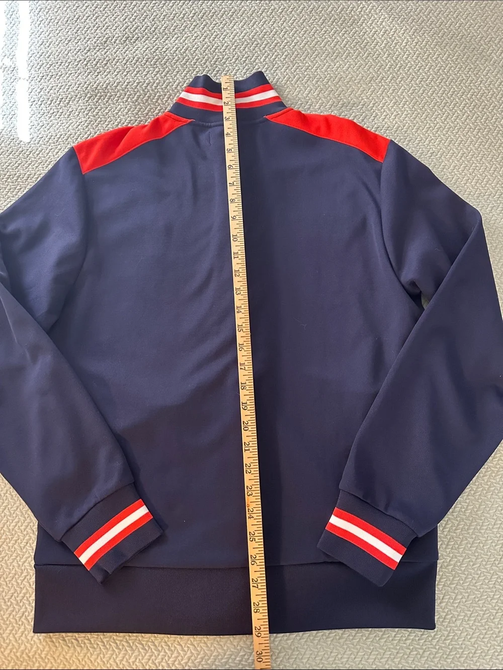 Polo Ralph Lauren Men M Tennis Full Zip Track Jacket Navy Red Big Pony New